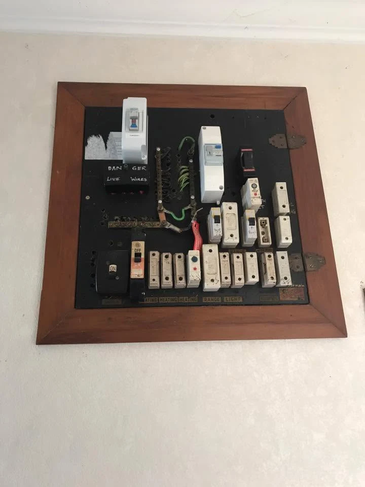 Old switchboard before upgrade
